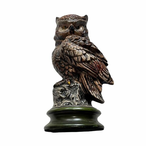 Vintage Byron Mold Ceramic Great Honored Owl Statue 12" Collectable Figurine - Picture 1 of 6